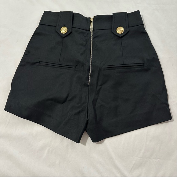 NWT Flavio Castellani Size 40 Black Shorts High Waist - Picture 2 of 7